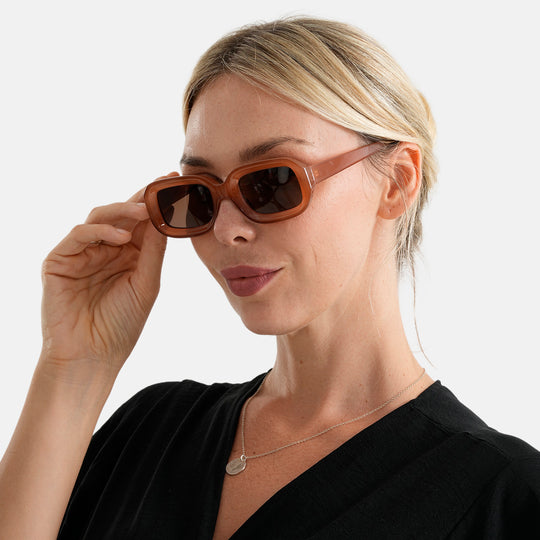 LA MAREY Sonnenbrille, UV400, polarisierte TAC-Gläser, hellblauer Rahmen