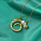 GP - AA Peridot, Kanchanaburi Blauer Saphir Halskette ca. 45 cm 925 Silber 750 Vergoldet 0.11 ct