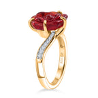 GP Whispers of Murano Kollektion - Kanchanaburi Blauer Saphir Ring 925 Silber 750 Gelbgold vermeil (Größe 21.00) 4.06 ct