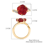 GP Whispers of Murano Kollektion - Kanchanaburi Blauer Saphir Ring 925 Silber 750 Gelbgold vermeil (Größe 21.00) 4.06 ct