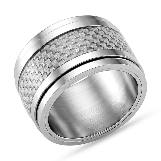 316L Edelstahl Spinning Woven Ring (Größe 18.50) ca. 13,00g