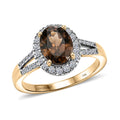 LUXURIANT DIAMOND - AAA Farbwechsel Granat, Lab Grown Diamant Ring 417 Gold (Größe 17.00) ca. 2,68 ct
