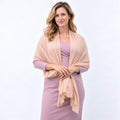 La Marey Signature Cashmere plain stole Fabric -  100% cashmere                                               Color - Brown W - 70 cm L - 200 cm