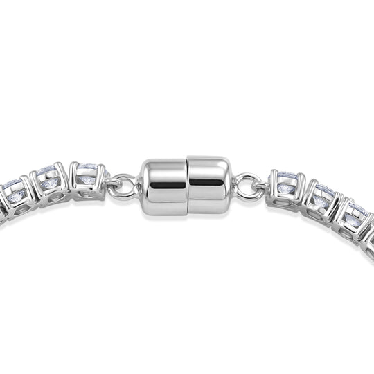 D'Joy Moissanit Armband ca. 19 cm 925 Silber Rhodiniert ca. 9,28 ct.