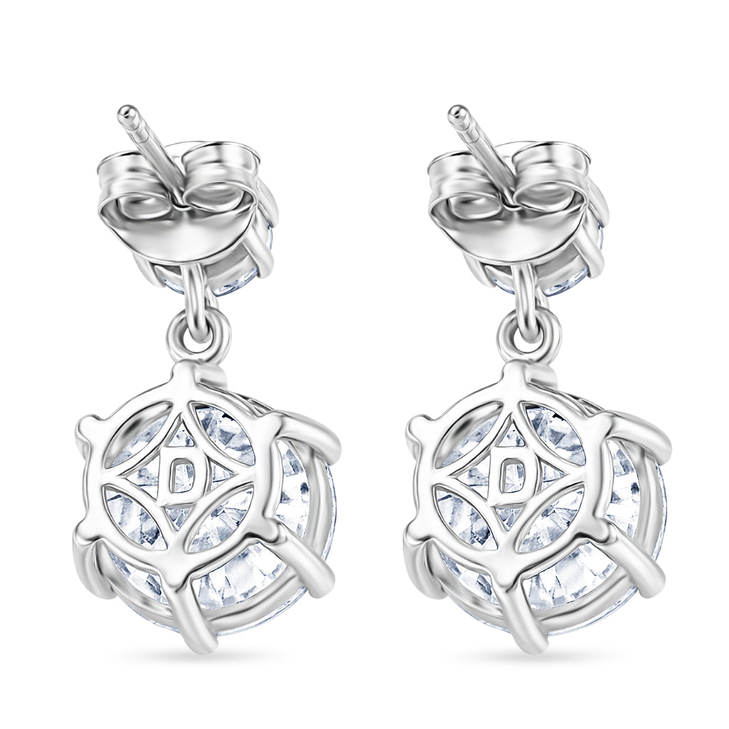 D'Joy Moissanit Ohrringe 925 Silber Rhodiniert ca. 7.95 ct