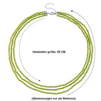 D'Joy Peridot Halskette Flexibles (ca. 50 cm) 925 Silber rhodiniert ca. 110,00 ct.