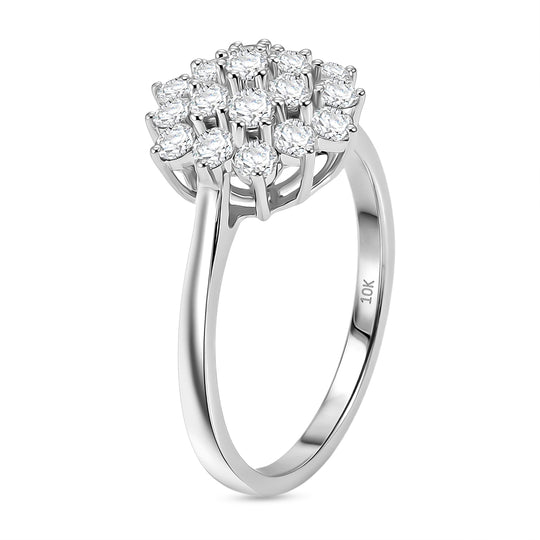 LUXORO Weißer Diamant I2 Ring 417 Gold (Größe 17.00)   (10-16 Werktage Lieferzeit) ca. 1,03 ct