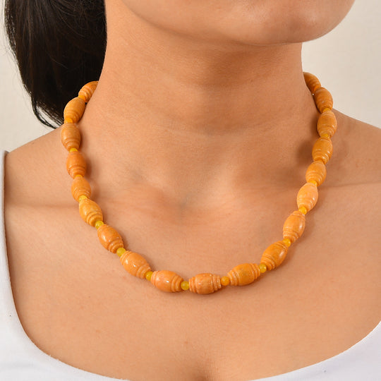 EVER TRUE Gelber Aventurin, Gelber Quarzit Halskette ca. 45 cm + 5 cm Extender, 316L Edelstahl Gold ca. 285.00 ct