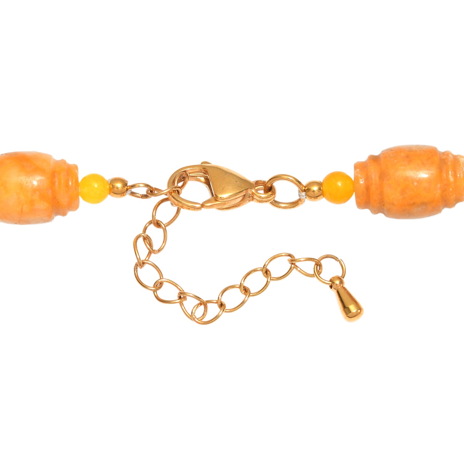 EVER TRUE Gelber Aventurin, Gelber Quarzit Halskette ca. 45 cm + 5 cm Extender, 316L Edelstahl Gold ca. 285.00 ct