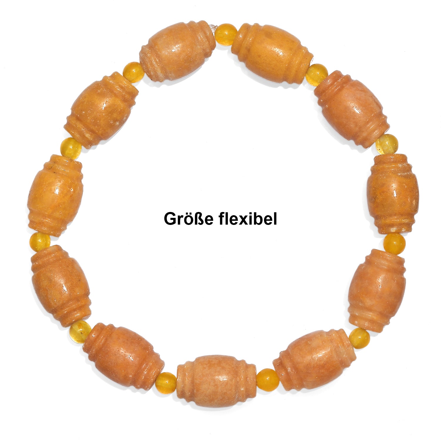Gelber Aventurin, Gelber Quarzit Armband Flexibles (ca. 19 cm) ca. 130.00 ct