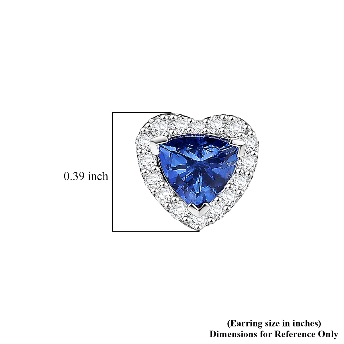 D'Joy AGI zertifizierte und geprüfte AA Tansanit und Moissanit Ohrringe, 925 Silber rhodiniert - 2,29 ct.