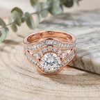Weißer Zirkonia Ring Nickelfreies Messing rhodiniert (Größe 17.00)