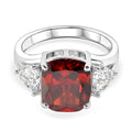 Roter Zirkonia Ring Nickelfreies Messing rhodiniert (Größe 17.00)