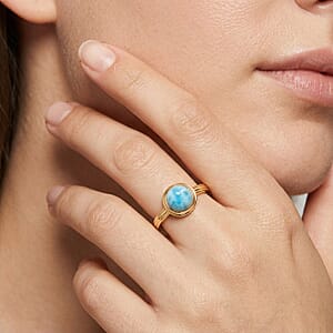 D'Joy AAA Larimar Ring 925 Silber (Größe 16.50) ca. 1,60 ct