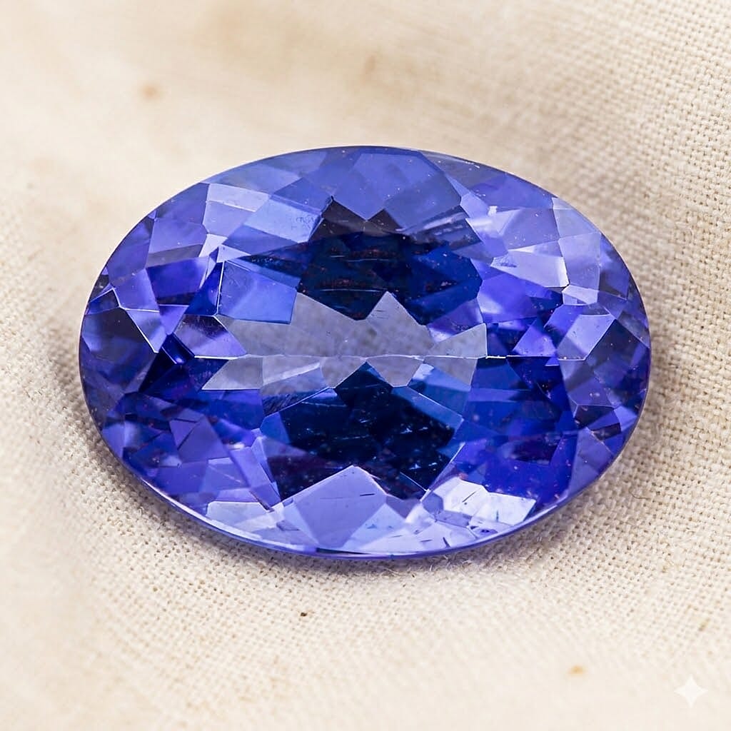 AAAA Tansanit, Ovalschliff, facettiert,   (4-5 Werktage Lieferzeit) ca. 7x5 mm, ca. 0,8 0.80 ct