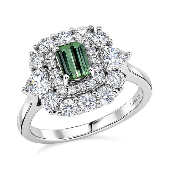 D'Joy AA, Moissanit Ring 925 Silber Rhodiniert (Größe 18.00) ca. 1,64 ct