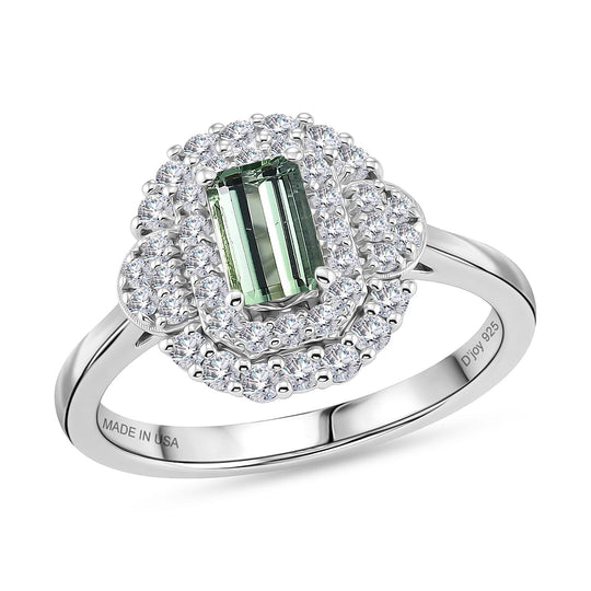 D'Joy AA, Moissanit Ring 925 Silber Rhodiniert (Größe 18.00) ca. 1,12 ct