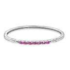 EVER TRUE Ilakaka Rosa Saphir (Fissure gefüllt) Armreif ca. 19 cm 316L Edelstahl ca. 2,51 ct.