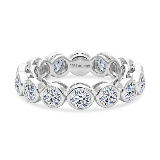 LUXURIANT DIAMOND - Lab Grown Diamant SI-GH SGL zertifiziert Ring 925 Silber Rhodiniert (Größe 21.00) ca. 3.00 ct