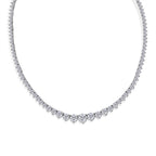 D'Joy Moissanit Halskette ca. 45 cm 925 Silber Rhodiniert ca. 23,57 ct.