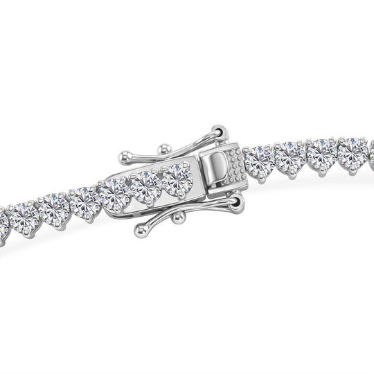 D'Joy Moissanit Halskette ca. 45 cm 925 Silber Rhodiniert ca. 23,57 ct.