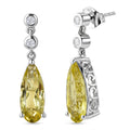 D'Joy AAA Ouro Verde-Quarz, Moissanit Ohrringe 925 Silber Rhodiniert ca. 5,87 ct.