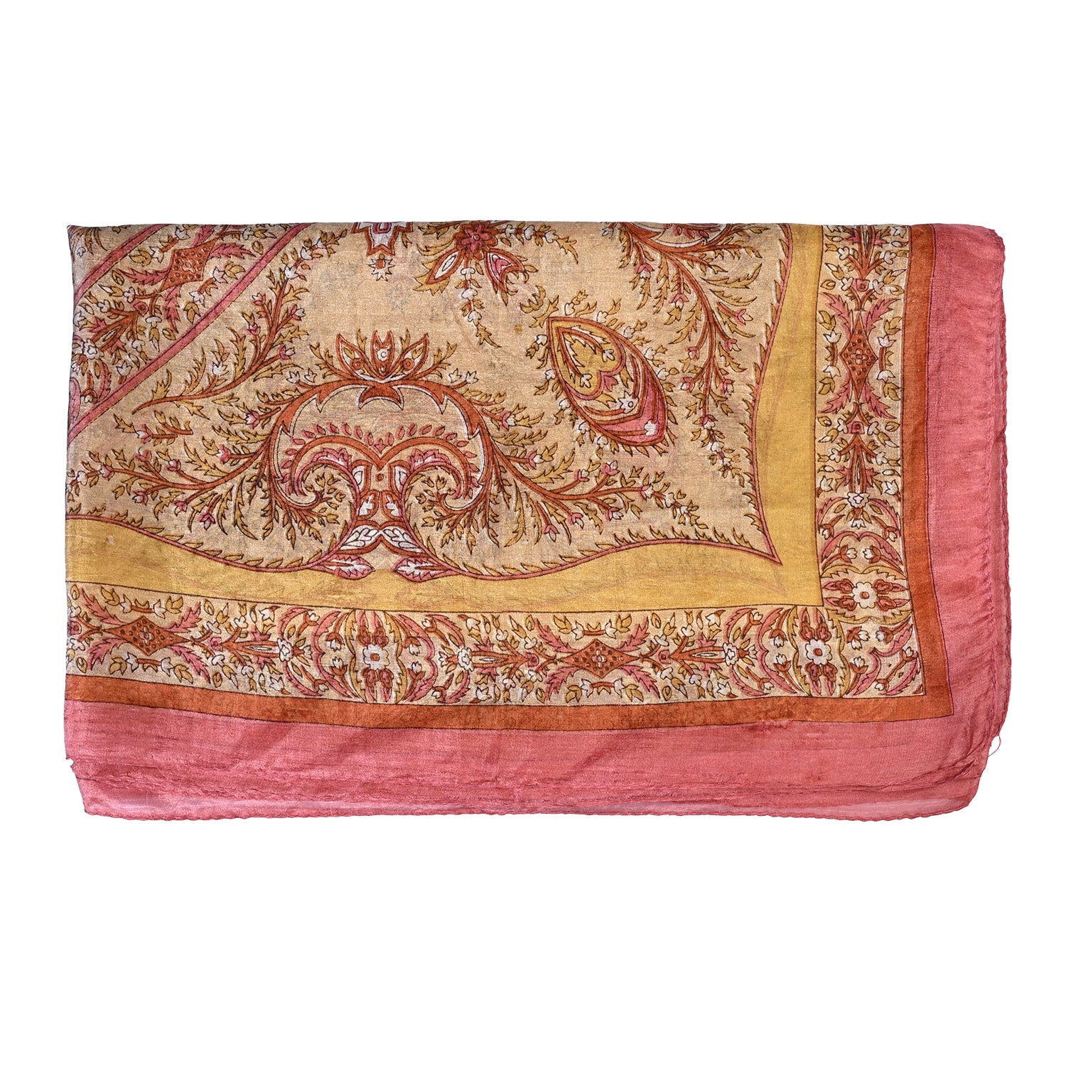 LA MAREY Seidenschal, 100 % Seide, Diamantmuster, 49 x 160 cm, Marineblau