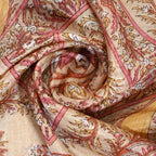 LA MAREY Seidenschal, 100 % Seide, Diamantmuster, 49 x 160 cm, Marineblau