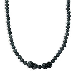 D'Joy EXTREM SELTEN Natürlicher Olmek Jadeit Typ A Halskette ca. Flexibles cm 925 Silber Rhodiniert ca. 440.00 ct