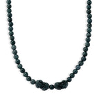 D'Joy Natürlicher Olmek Jadeit Halskette ca. Flexibles cm 925 Silber Rhodiniert ca. 440.00 ct