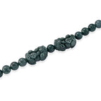 D'Joy Natürlicher Olmek Jadeit Halskette ca. Flexibles cm 925 Silber Rhodiniert ca. 440.00 ct