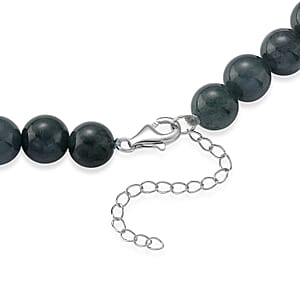 D'Joy EXTREM SELTEN Natürlicher Olmek Jadeit Typ A Halskette ca. Flexibles cm 925 Silber Rhodiniert ca. 440.00 ct