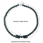 D'Joy Natürlicher Olmek Jadeit Halskette ca. Flexibles cm 925 Silber Rhodiniert ca. 440.00 ct