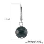 D'Joy Natürlicher Olmek Jadeit Ohrringe 925 Silber Rhodiniert ca. 50,00 ct.