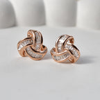 D'Joy Weißer Diamant Ohrringe 925 Silber 750 Roségold vermeil (10-15 Werktage Lieferzeit) ca. 0.25 ct