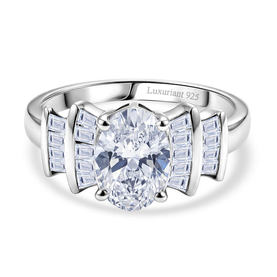 LUXURIANT DIAMOND - Lab Grown Diamant SI-GH Ring 925 Silber Rhodiniert (Größe 18.00) ca. 1.85 ct