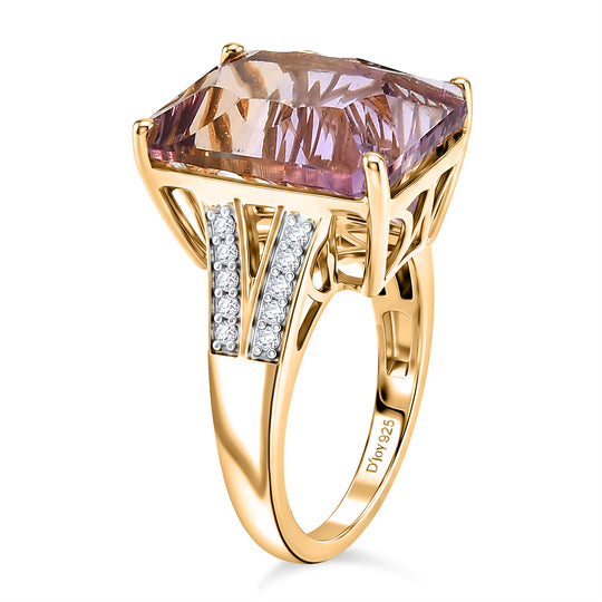 D'Joy AA Ametrin, Moissanit Ring 925 Silber 750 Gelbgold vermeil (Größe 17.00)   (10-16 Werktage Lieferzeit) ca. 11,26 ct