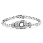 D'Joy Moissanit Armband ca. 18 cm 925 Silber Rhodiniert ca. 9,25 ct.