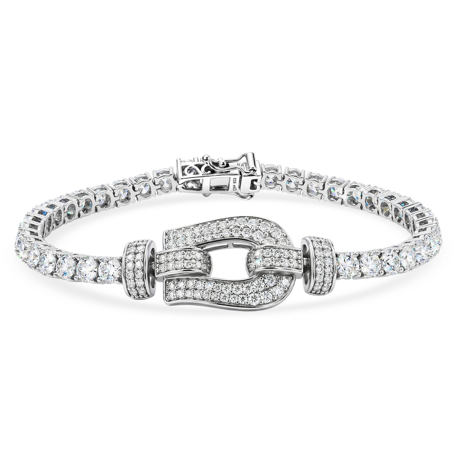 D'Joy Moissanit Armband ca. 18 cm 925 Silber Rhodiniert ca. 9,25 ct.