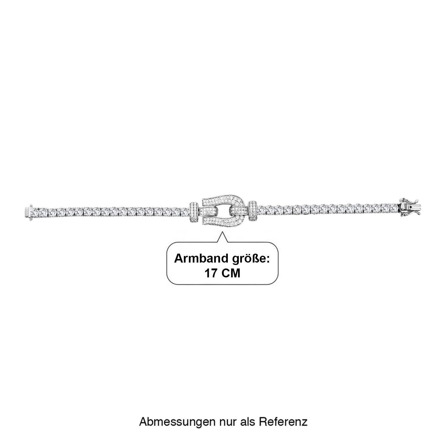 D'Joy Moissanit Armband ca. 18 cm 925 Silber Rhodiniert ca. 9,25 ct.