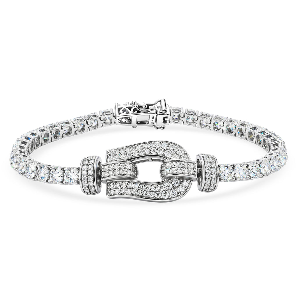 D'Joy Moissanit Armband ca. 20 cm 925 Silber Rhodiniert ca. 11,30 ct.