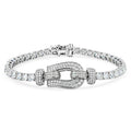 D'Joy Moissanit Armband ca. 20 cm 925 Silber Rhodiniert ca. 11,30 ct.