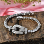 D'Joy Moissanit Armband ca. 20 cm 925 Silber Rhodiniert ca. 11,30 ct.
