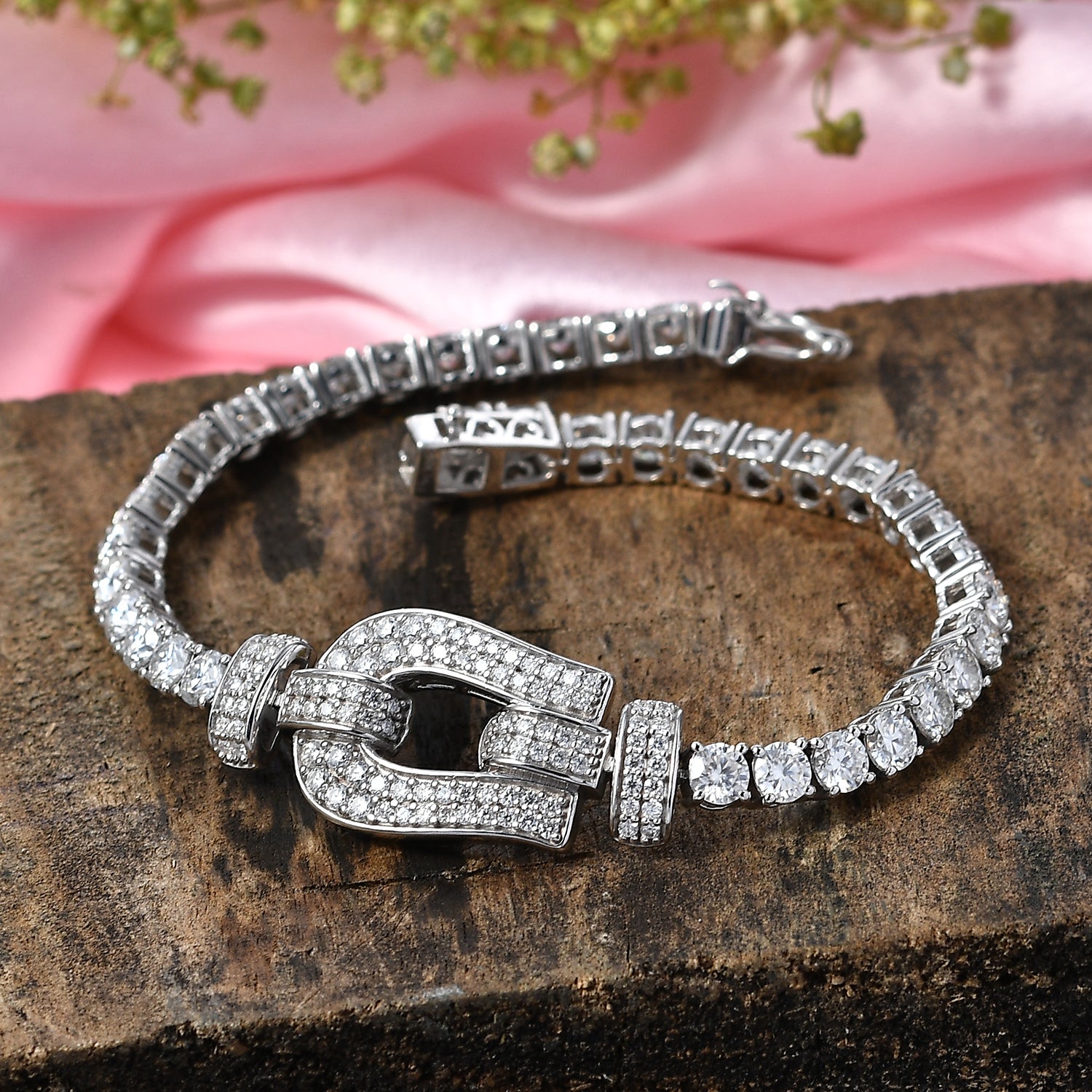 D'Joy Moissanit Armband ca. 20 cm 925 Silber Rhodiniert ca. 11,30 ct.
