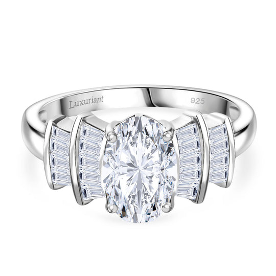 LUXURIANT DIAMOND - Lab Grown Diamant SI-GH Ring 925 Silber Rhodiniert (Größe 18.00) ca. 1.85 ct