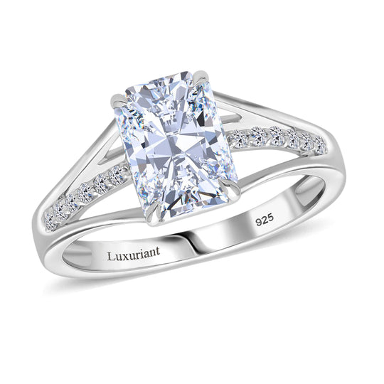 LUXURIANT DIAMOND - Lab Grown Diamant VS-EF Ring 925 Silber Rhodiniert (Größe 18.00) ca. 2.20 ct