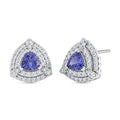 D'Joy AA Tansanit, Moissanit Ohrringe 925 Silber Rhodiniert (10-15 Werktage Lieferzeit) ca. 1,96 ct.