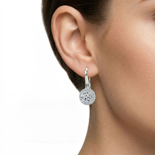LUXURIANT DIAMOND - Lab Grown Diamant SI-GH SGL zertifiziert Ohrringe 925 Silber 750 Gelbgold vermeil ca. 3.00 ct