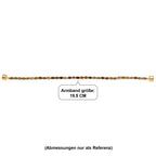 D'Joy AA Multi-Turmalin 19cm Eternity Armband, 925 Silber 750 Gelbgold Vermeil - 7,49 ct.