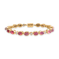 D'Joy Flamingo Mondstein und Moissanit 19cm Armband - 15,81 ct.